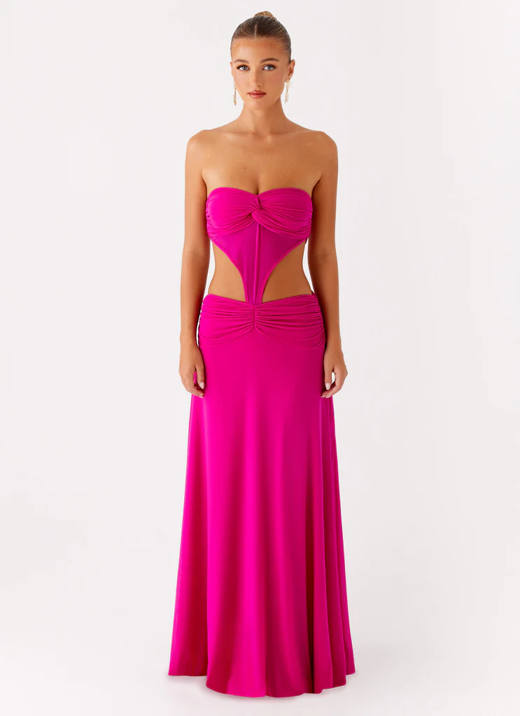 Carlene Maxi Dress - Fucsia