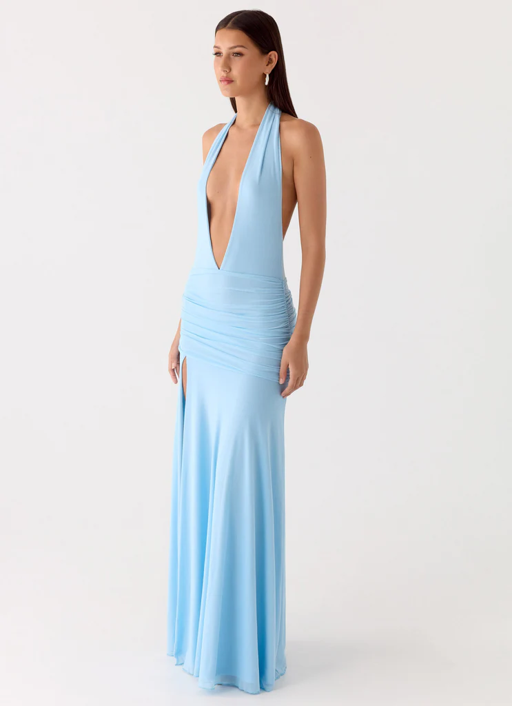 Sorrento Sunsets Maxi Dress - Blu Ghiaccio