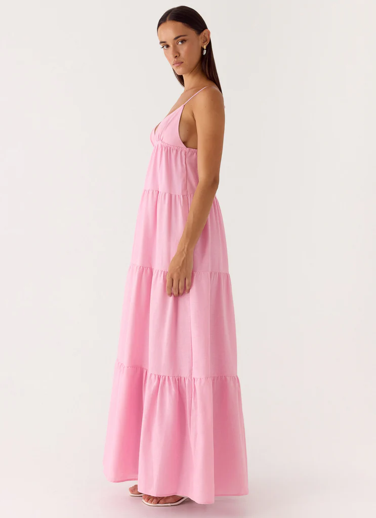 Lotty Linen Maxi Dress - Rosa