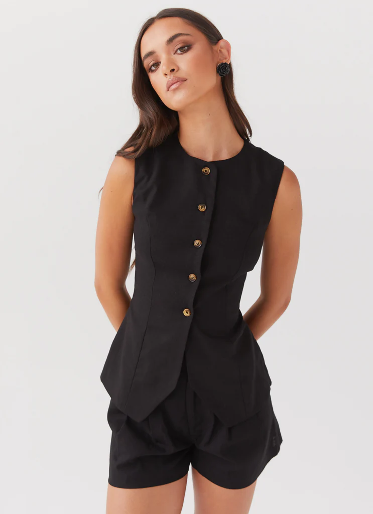 Vestito in Lino Born For Bordeaux – Nero Vestito in Lino Born For Bordeaux - Nero