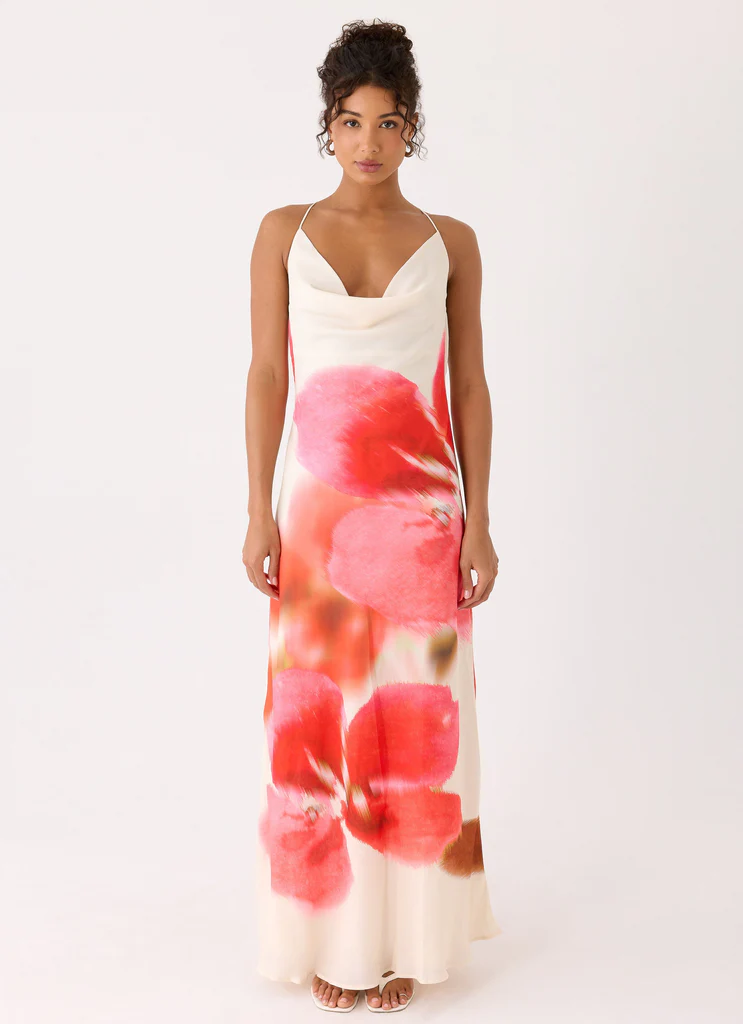 Vestito Maxi Cowl Samya - Rose Porcellana