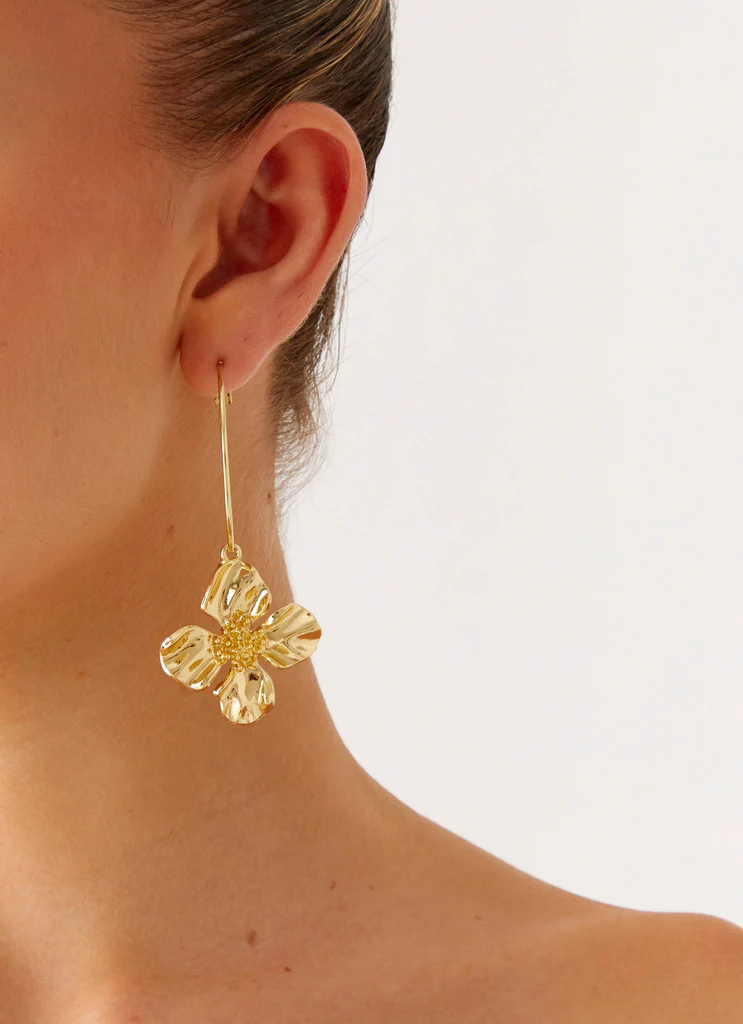 Orecchini Fiori Aulora - Oro