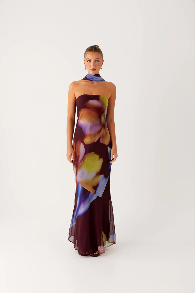 Abito Maxi Under The Pagoda - Fiori Scuri