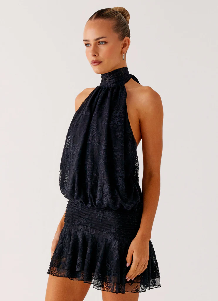 Vestito Mini in Pizzo Willow - Nero