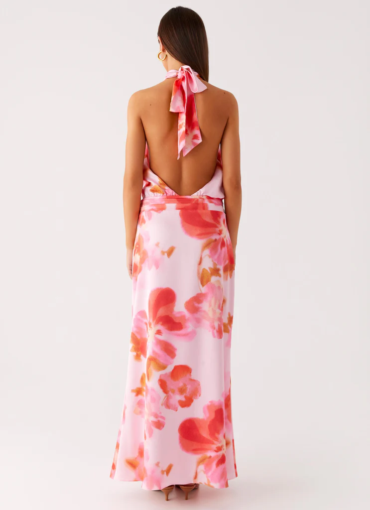 Abito Maxi Senza Schienale Diablo - Blushing Blossom