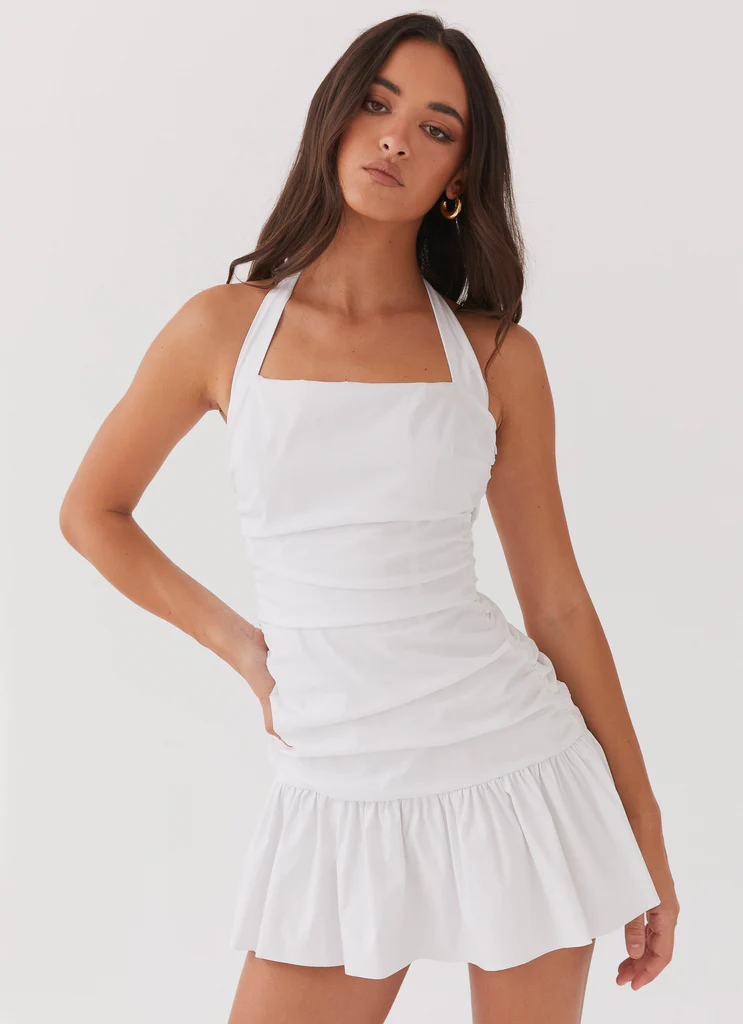 Vestito Mini Ruché Cely - Bianco
