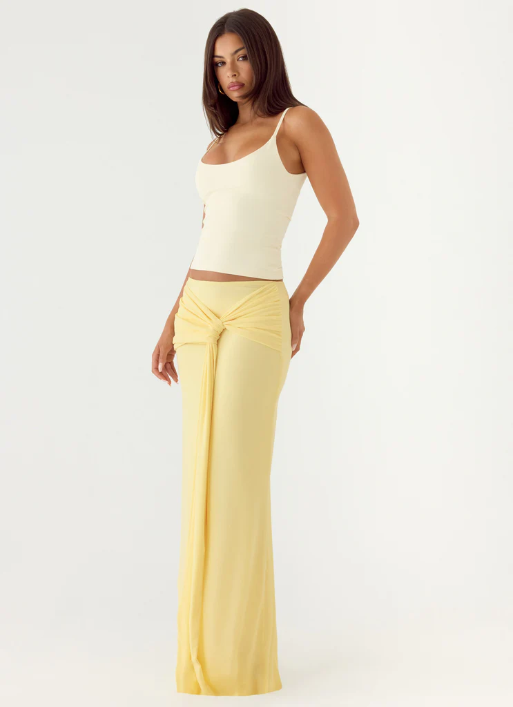 In Destiny Wrap Maxi Skirt - Giallo