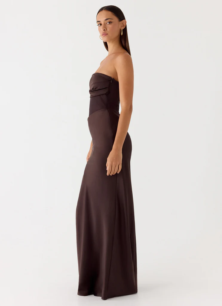 Abito Maxi Champagne Skies - Cioccolato