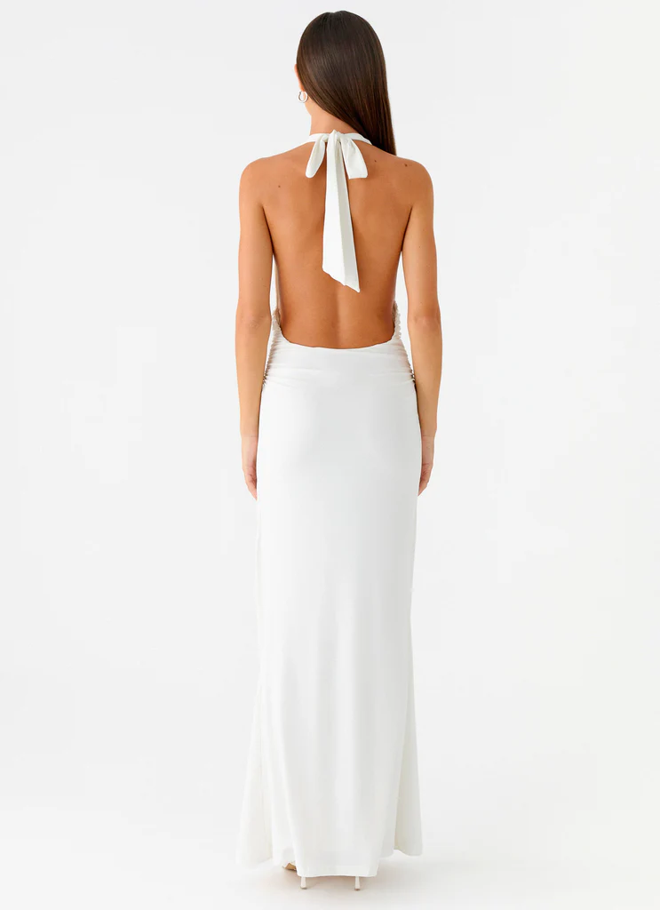 Abito Maxi a Spalline Crociate Cheyenne - Avorio