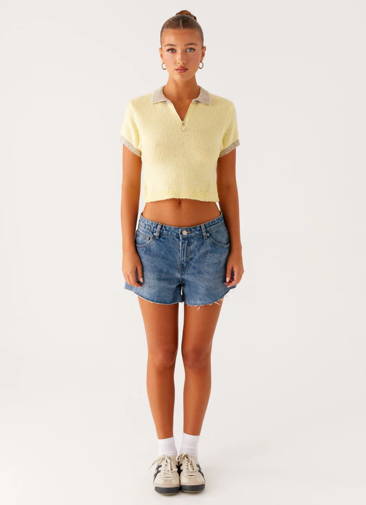 Top Polo in Maglia Walsh - Giallo