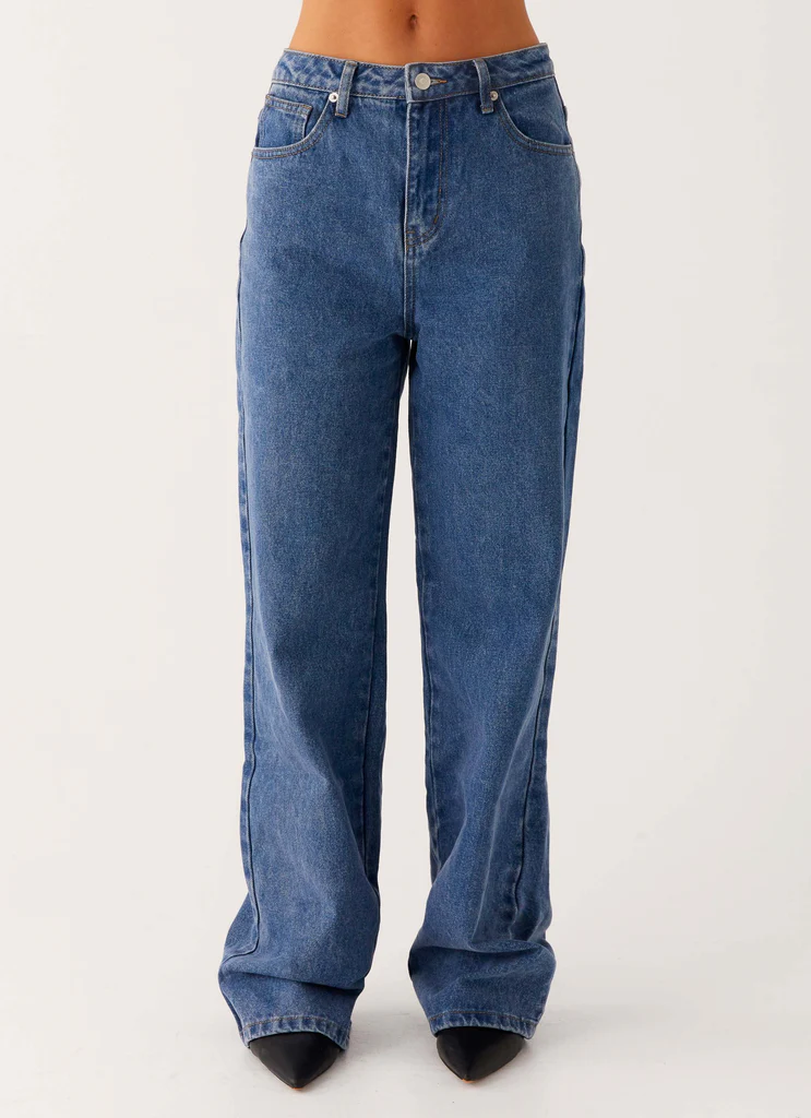 Jeans in Denim a Gambe Dritte Back Again - Blu Intenso