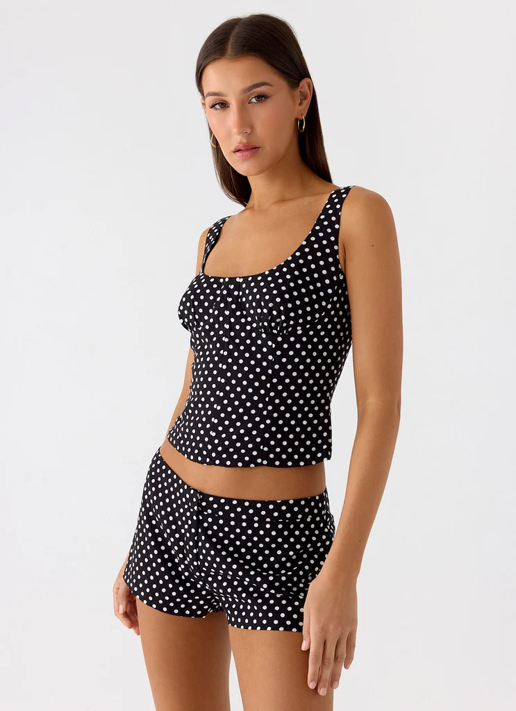 Top Bustier Coastline - Puntini neri