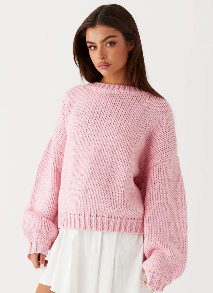 Costella Maglione A Coste - Rosa