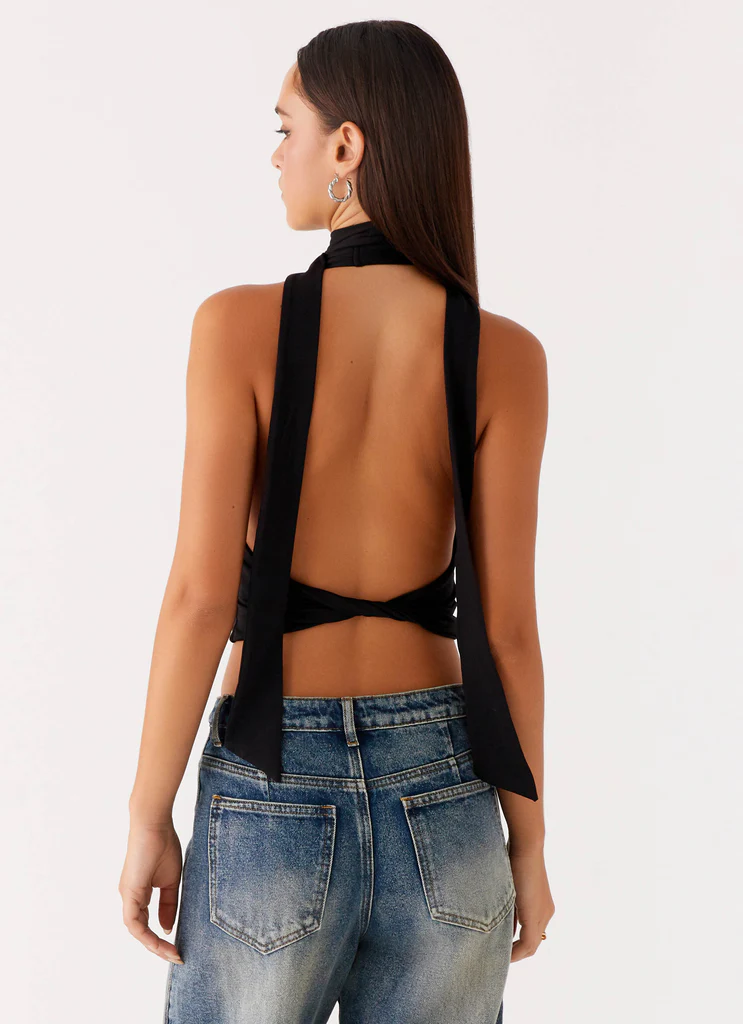 Top Chrysta Halterneck - Nero