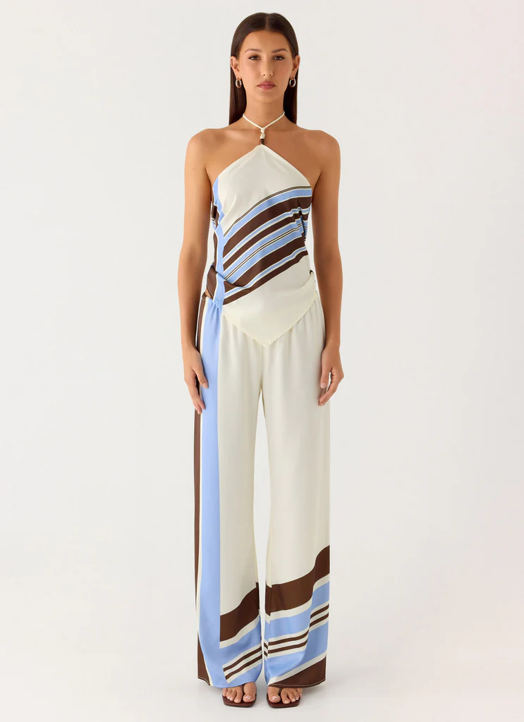 Pantaloni Deacon a vita bassa - Striscia viola