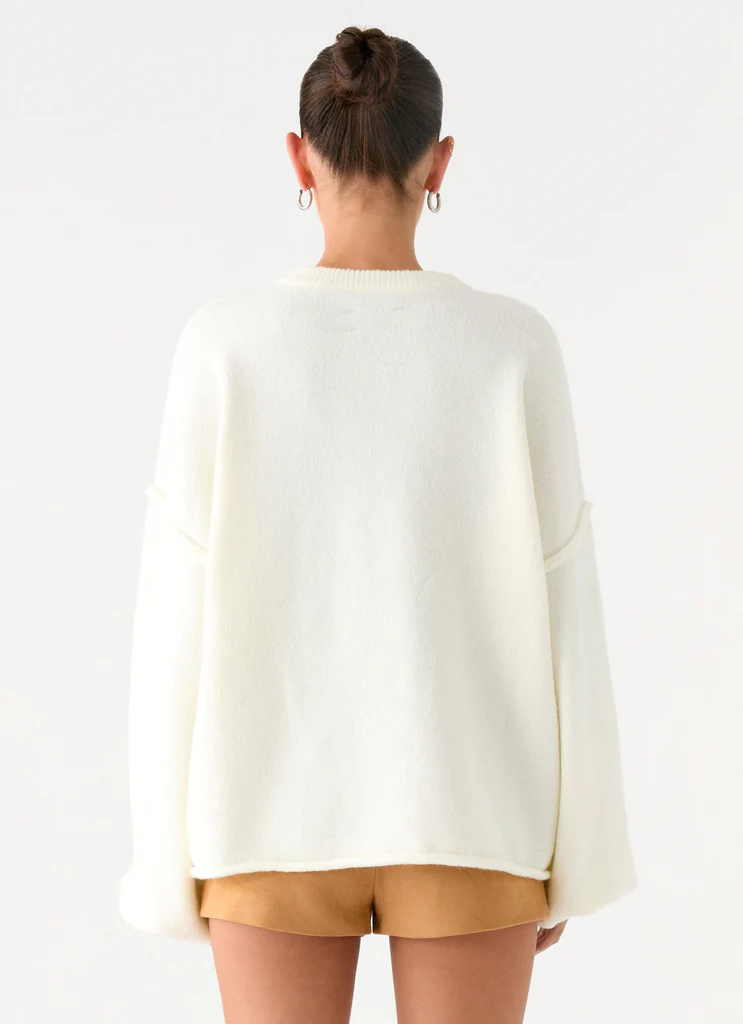 Giacca Larga in Maglia Jack – Avorio Giacca Larga in Maglia Jack - Avorio