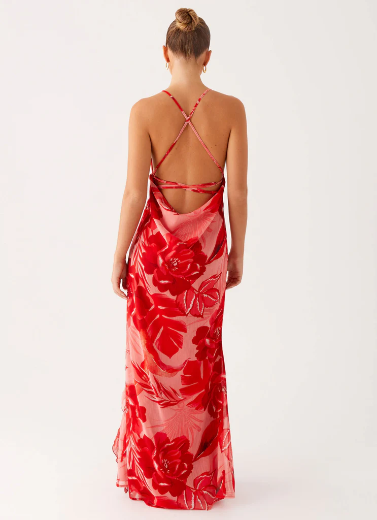 Abito Maxi di Prima Classe - Stampato Sicily Sunsets