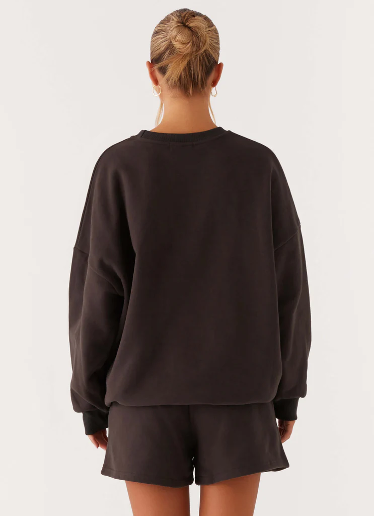 Felpa Oversized Firmata - Grigio Antracite