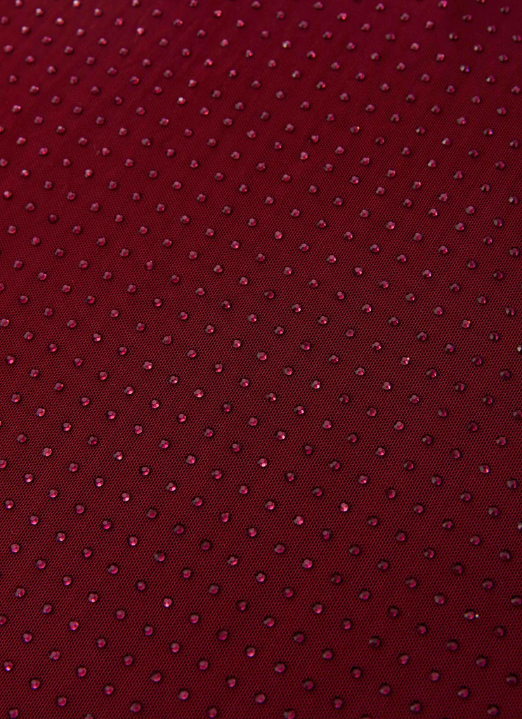 Keliese Abito Maxi Con Perline - Bordeaux