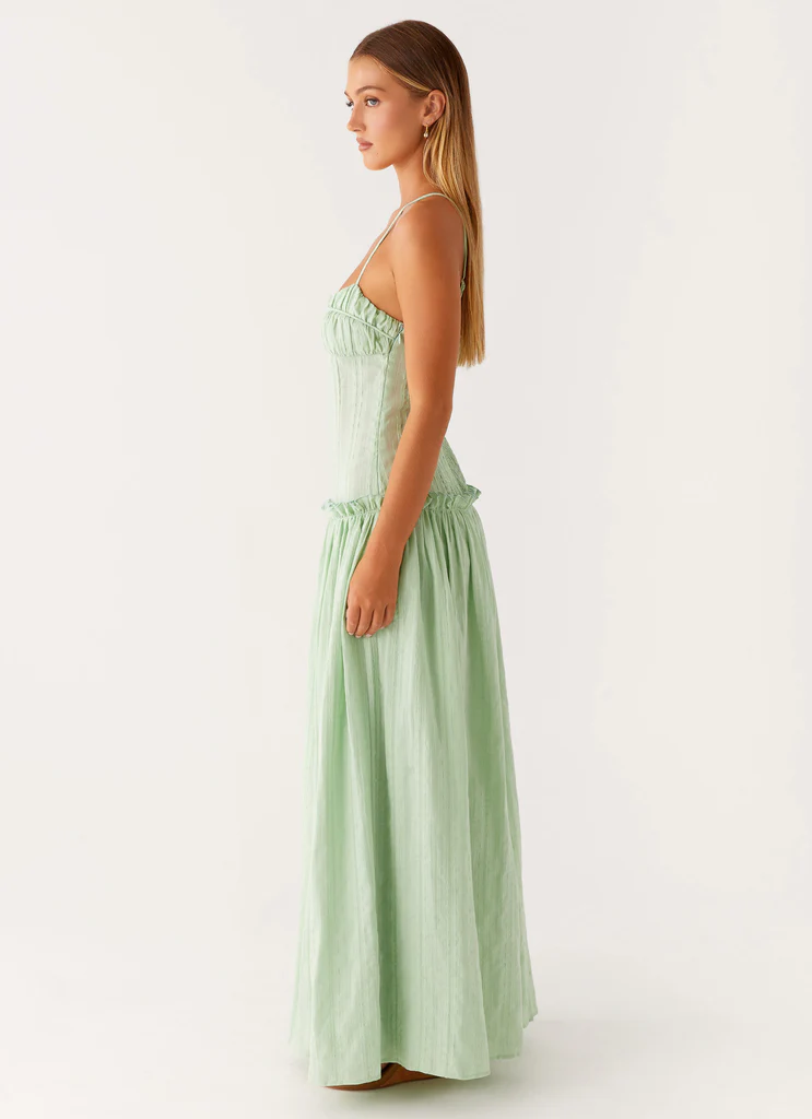 Vestito Maxi a Vita Bassa Jacinda – Salvia Vestito Maxi a Vita Bassa Jacinda - Salvia
