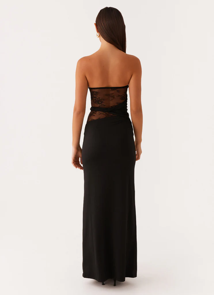 Karma Strapless Maxi Dress - Nero