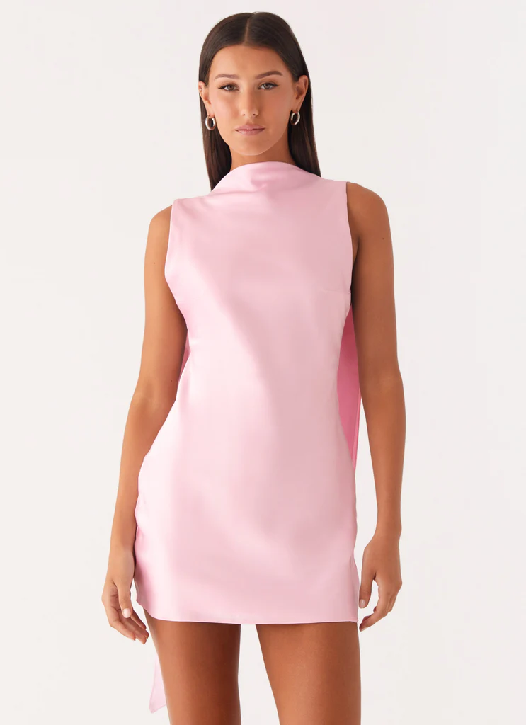 Vestito Mini a Collo Alto Cerina - Rosa