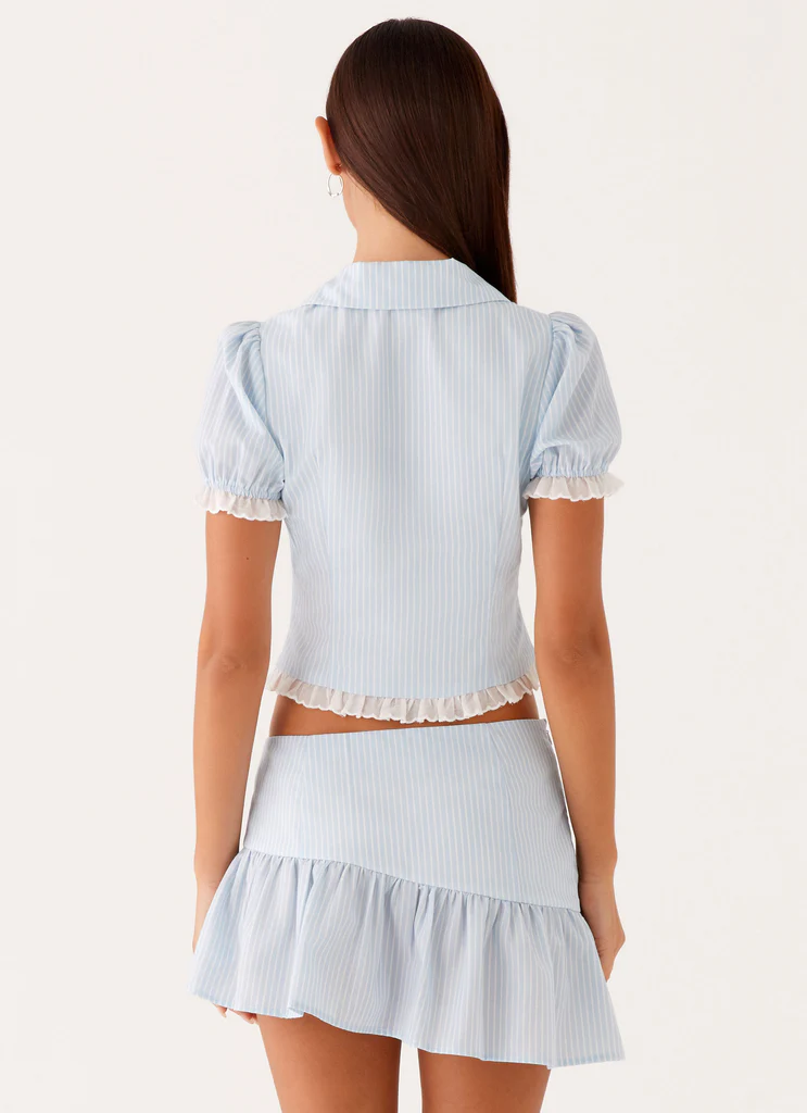 Mini gonna Bennett - Strisce blu e bianco
