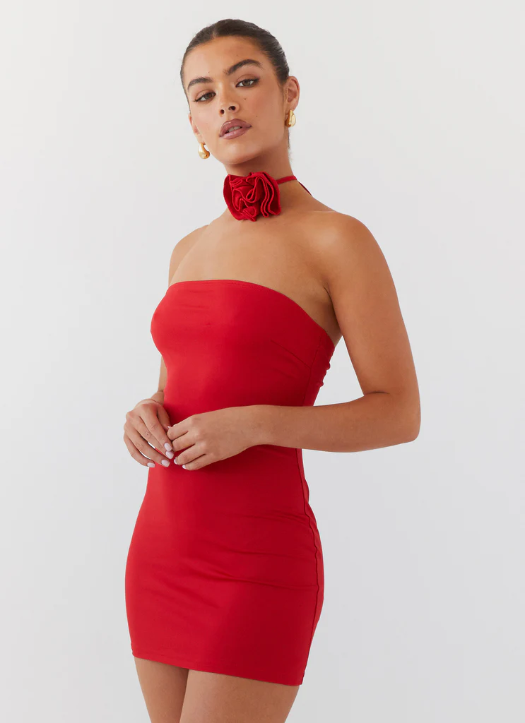 Miniabito Ruby Glamour Rose - Rosso Rubino