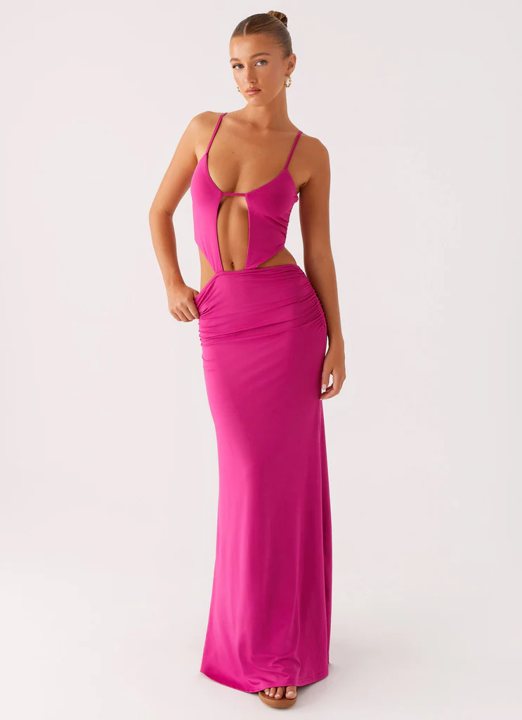 Abito Maxi Headliner - Fucsia