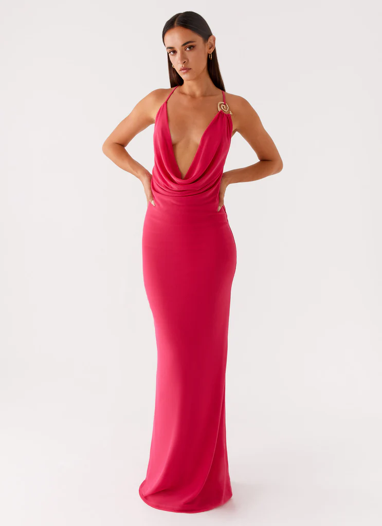 Abito Maxi Game Player - Hot Pink