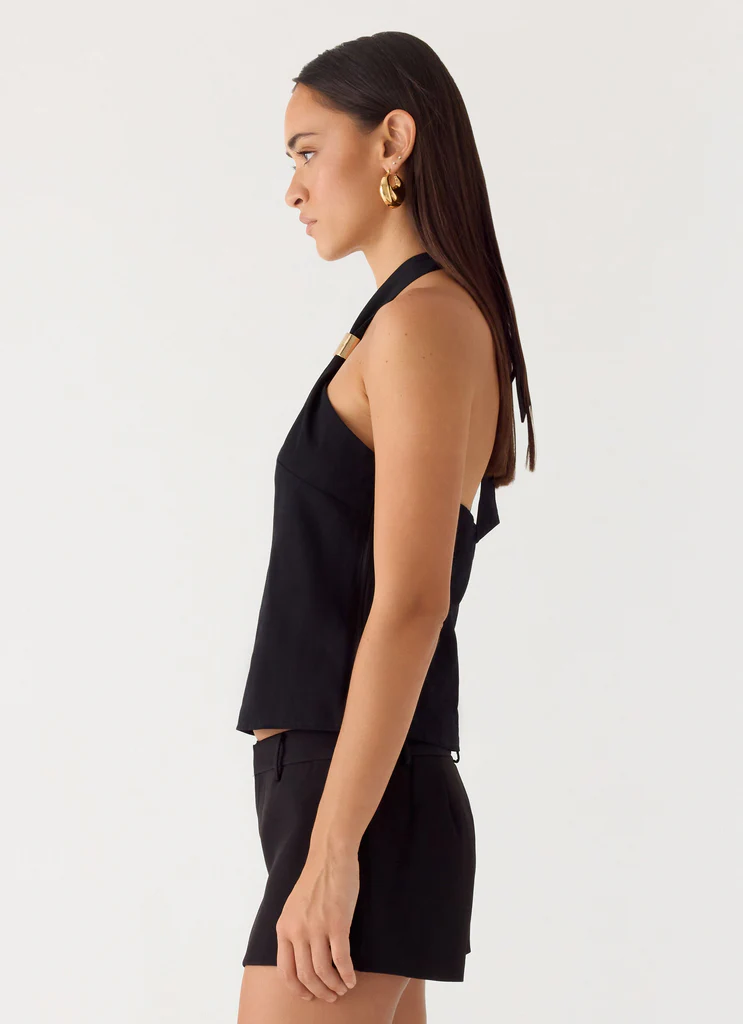 Top a spalline Odetta - Nero