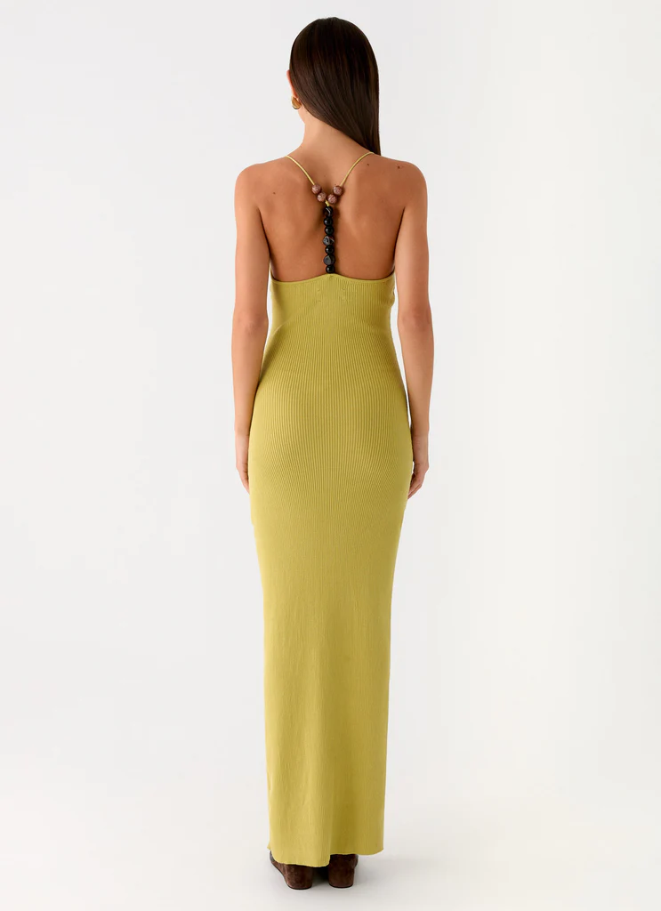Abito Maxi in Maglia Hold On Tight - Oliva