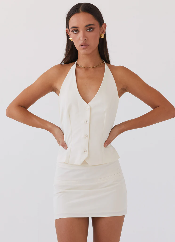 Top Vestito Sarah Halterneck - Avorio
