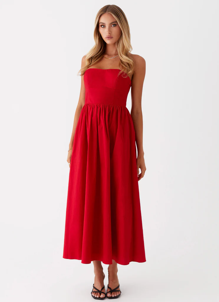 Love Me Later Midi Dress – Rosso Love Me Later Midi Dress - Rosso