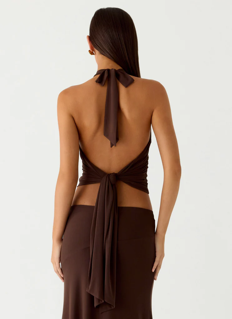 Top a spallina Kerrie - Cioccolato