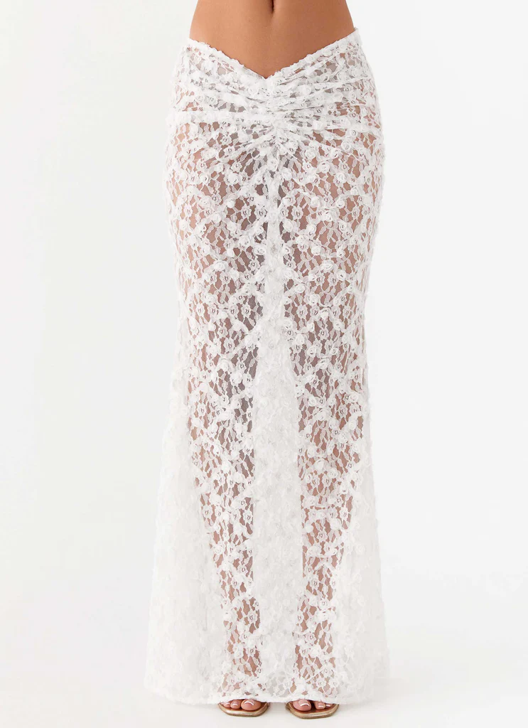 Maxi gonna Botanical Dream – Bianco Maxi gonna Botanical Dream - Bianco