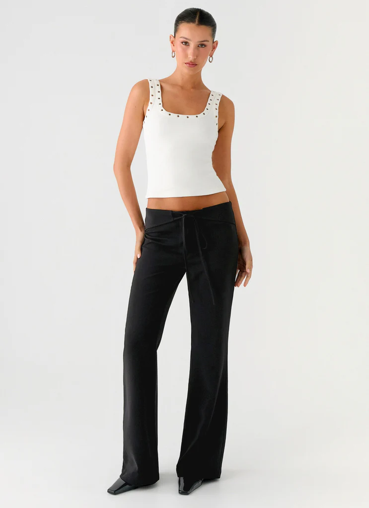 Pantaloni Houston con Cintura Legata - Nero