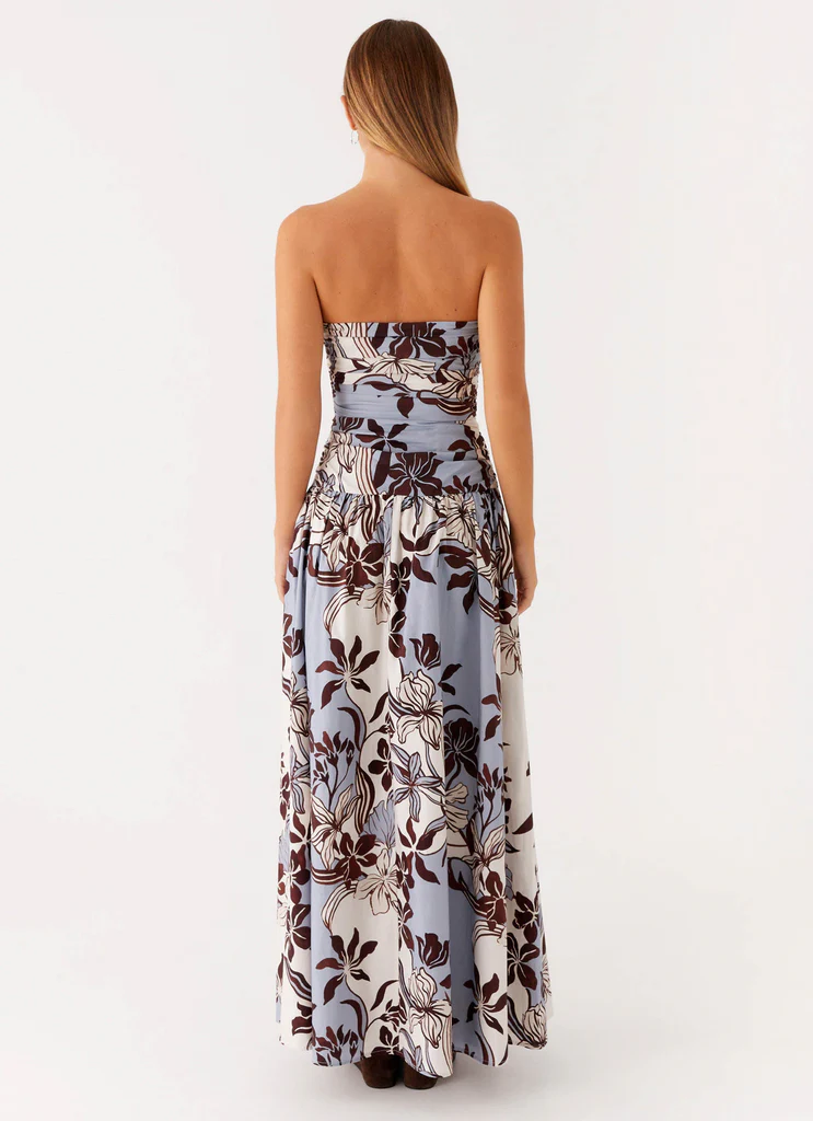Abito Maxi Carmel - Bluewood Blossom