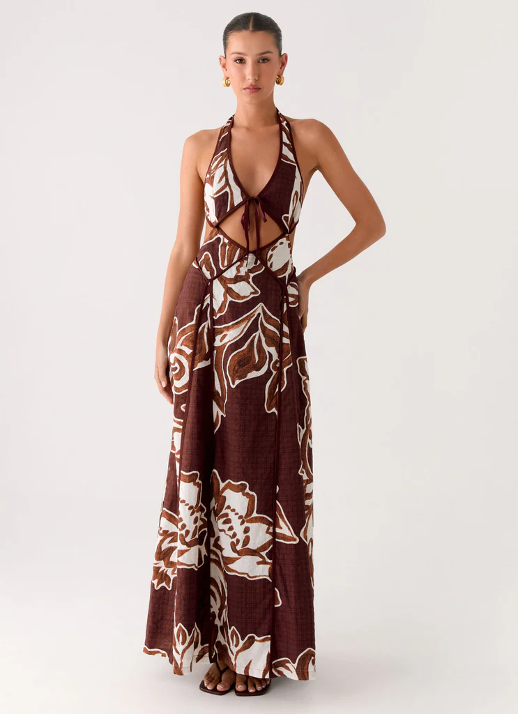 Abito Maxi Sonnet - Espresso Meadow