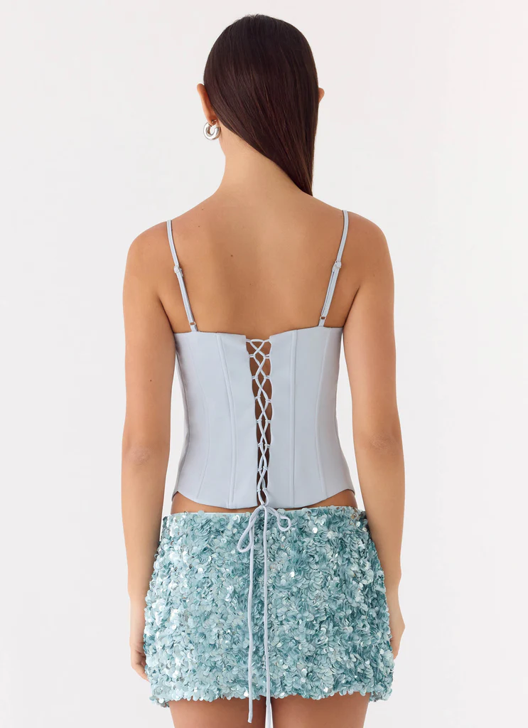 Top Corset Ania - Blu