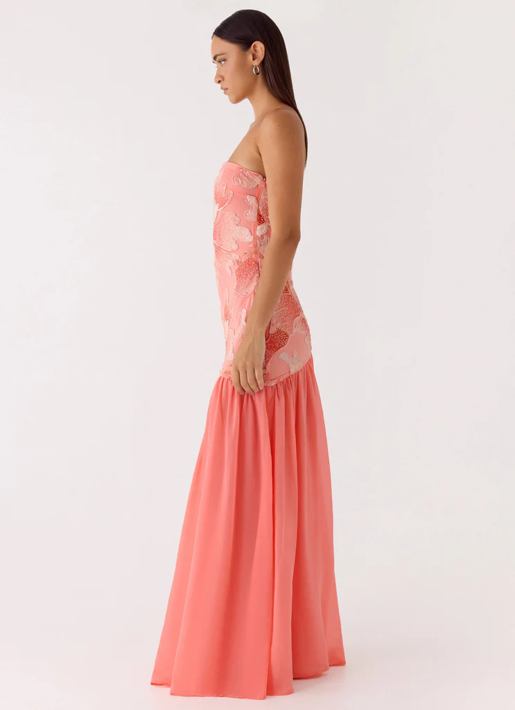 Abito Maxi Allana con Perline - Papaya