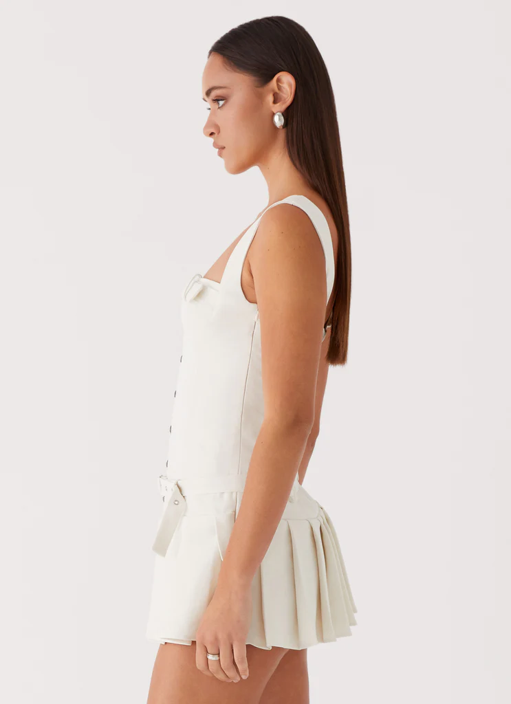 Vestito Mini con Cintura Poetic Justice – Bianco Vestito Mini con Cintura Poetic Justice - Bianco