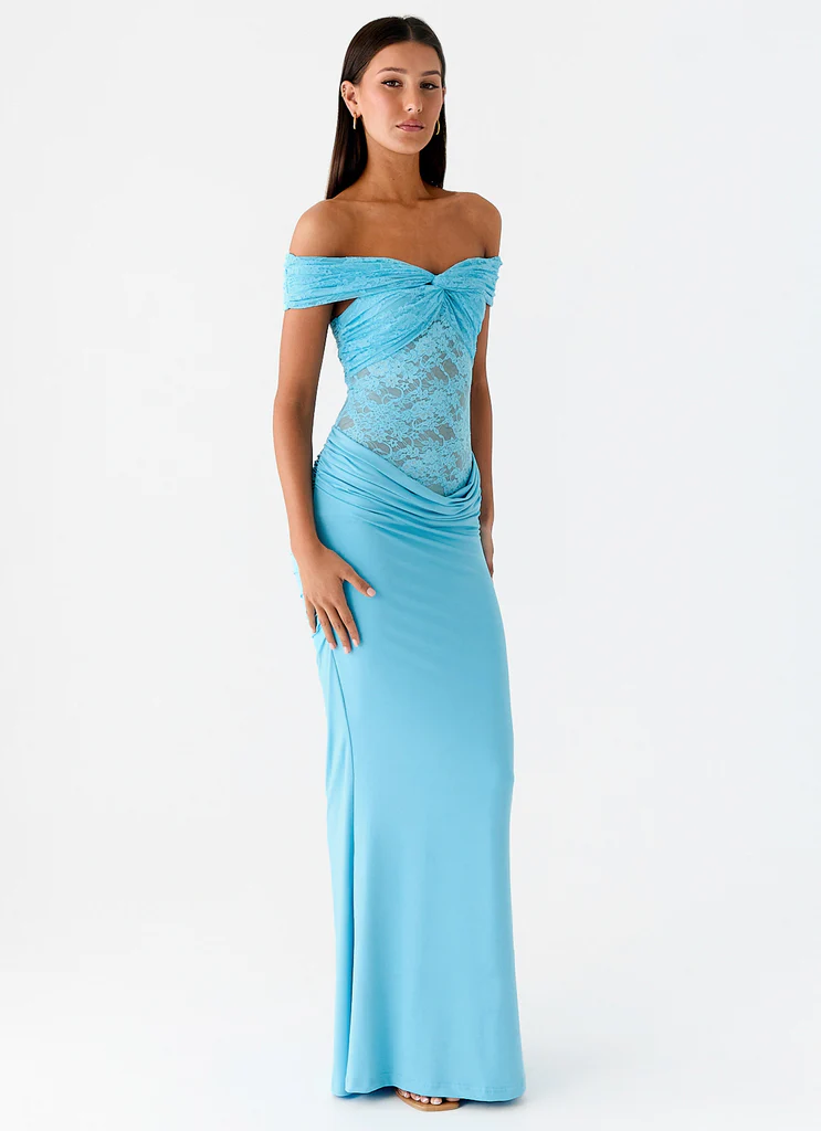 Abito Maxi Either Way - Blu Turquoise