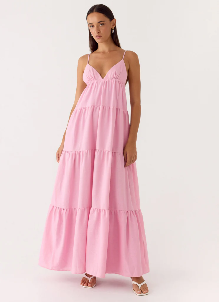Lotty Linen Maxi Dress - Rosa