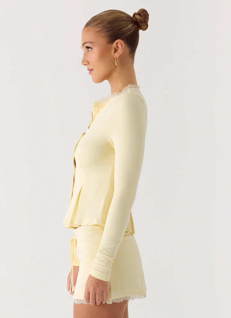 Top a Maniche Lunghe Landon - Giallo Burro