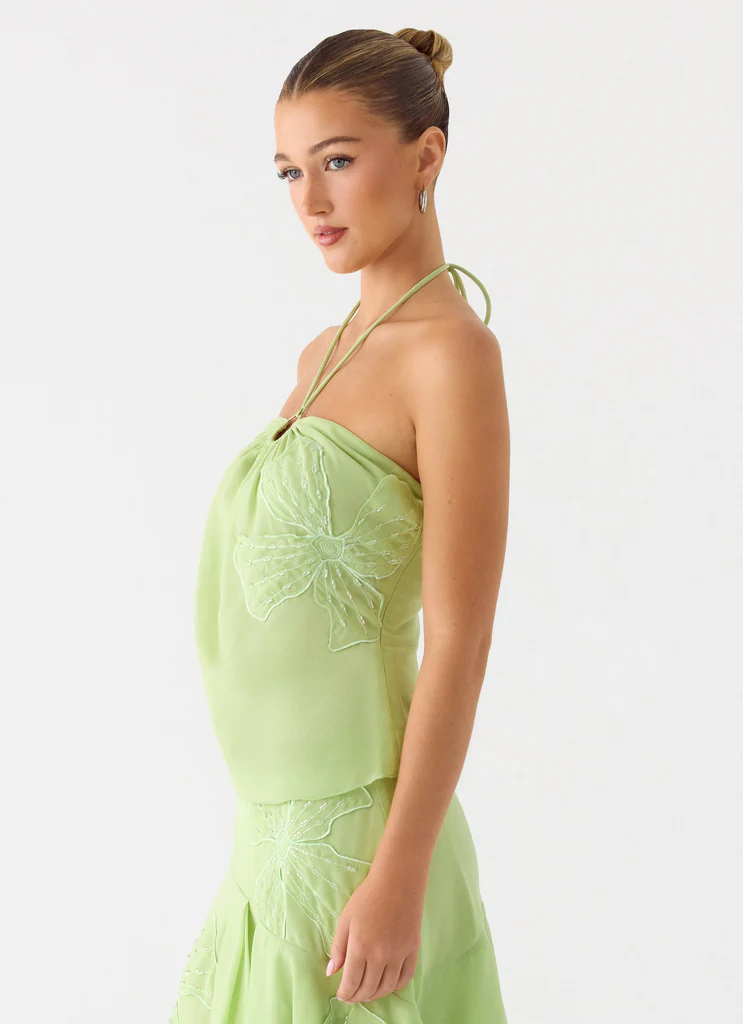 Top Fiorato Teneika – Lime Top Fiorato Teneika - Lime