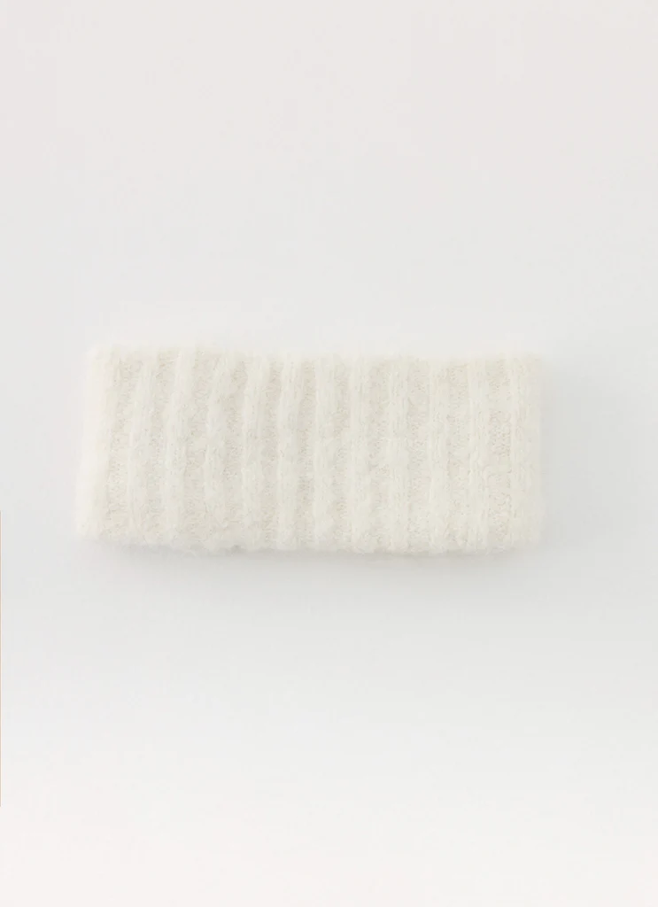 Fascia in maglia Snow Ball - Crema