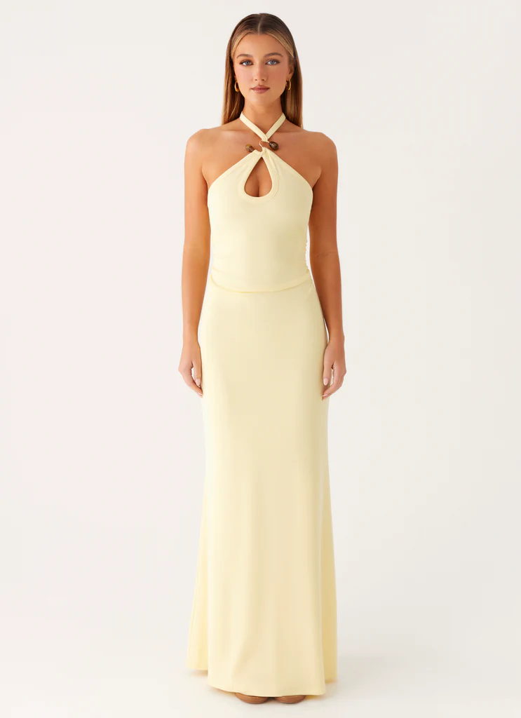 Vestito Maxi Instant Attraction - Giallo