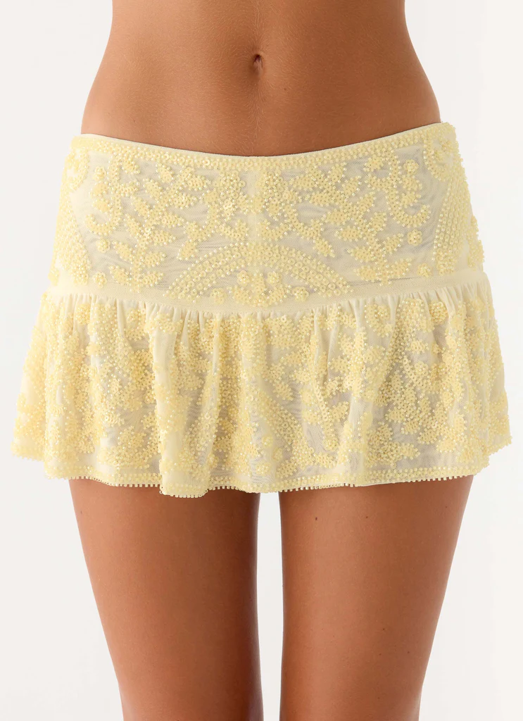 Mini Skort Paillettes Mimi - Giallo