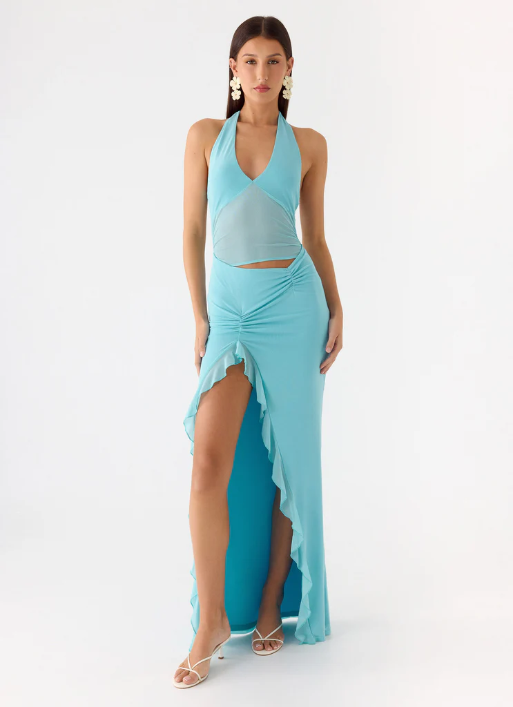 Abito Maxi Last Sequence - Azzurro Acqua